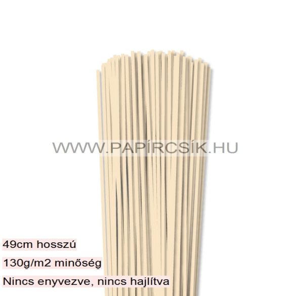XL csomag - Krém, 3mm-es quilling papírcsík (240 db, 49cm)