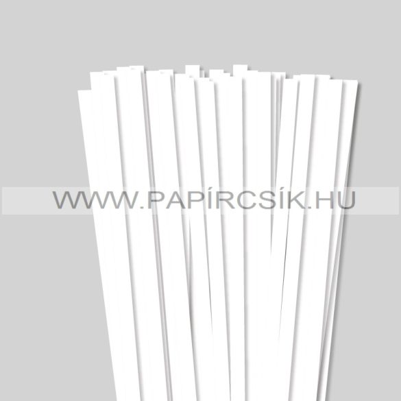 Fehér (Hófehér), 10mm-es quilling papírcsík (50db, 49cm)