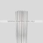 Fehér METÁL, 3mm-es quilling papírcsík (100 db, 49cm)