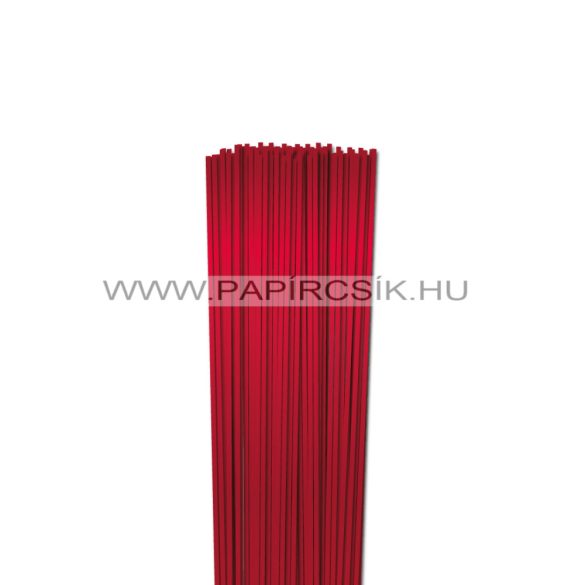 Piros METÁL, 3mm-es quilling papírcsík (120db, 49cm)