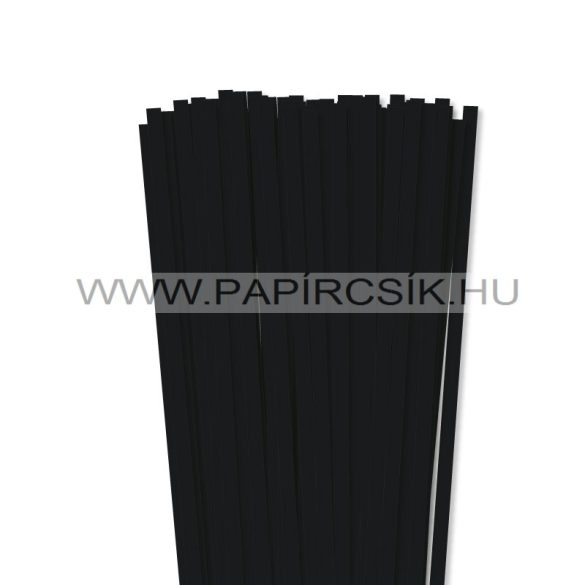 Fekete, 7mm-es quilling papírcsík (80db, 49cm)