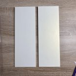 Dekorálható falikép alap, FEHÉR METÁL színben (2 db,  11 cm x 32 cm) 