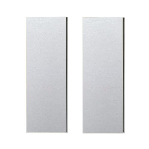 Dekorálható falikép alap, EZÜST METÁL színben (2 db,  11 cm x 32 cm) 