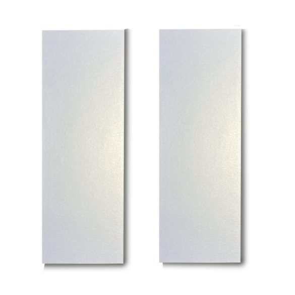 Dekorálható falikép alap, EZÜST METÁL színben (2 db,  11 cm x 32 cm) 