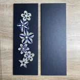 Dekorálható falikép alap, MATT FEKETE színben (2 db,  11 cm x 32 cm) 