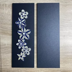   Dekorálható falikép alap, MATT FEKETE színben (2 db,  11 cm x 32 cm) 