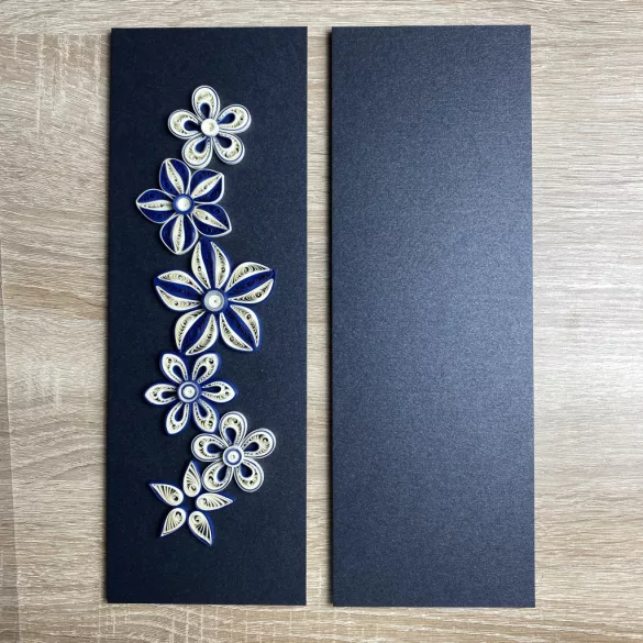 Dekorálható falikép alap, MATT FEKETE színben (2 db,  11 cm x 32 cm) 