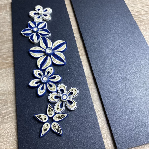 Dekorálható falikép alap, MATT FEKETE színben (2 db,  11 cm x 32 cm) 