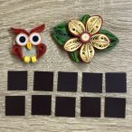 Mágnes lapocska, öntapadós (2 x 2cm, 10db)