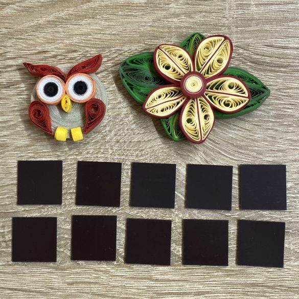 Mágnes lapocska, öntapadós (2 x 2cm, 10db)