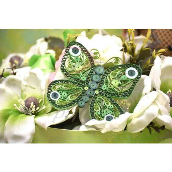 Pillangó - Quilling minta (210db csík 3 mintához, leírás, eszközök)