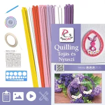   Tojás és Nyuszi - Quilling minta (220db csík 10db mintához, leírás, eszközök)