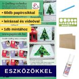 Fenyőfa - Quilling minta (60db csík egy mintához, leírás, eszközök)