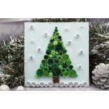 Fenyőfa - Quilling minta (60db csík egy mintához, leírás, eszközök)