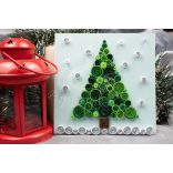 Fenyőfa - Quilling minta (60db csík egy mintához, leírás, eszközök)