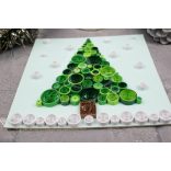 Fenyőfa - Quilling minta (60db csík egy mintához, leírás, eszközök)