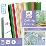 Hóvirág - Quilling minta (230db csík 5db mintához és leírás, eszközök)
