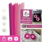   Fülbevalók 1. - Quilling minta (100db csík, fülbevaló alkatrészek 10db/5pár mintához és leírás képekkel)