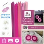   Fülbevalók 1. - Quilling minta (100db csík, fülbevaló alkatrészek 10db/5pár mintához, leírás, eszközök)