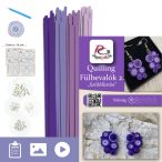   Fülbevalók 2. - Quilling minta (80db csík, fülbevaló alkatrészek 20db/10pár mintához,  leírás,  eszközök)