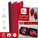   Fülbevalók 3. - Quilling minta (100db csík, fülbevaló alkatrészek 20db/10pár mintához és leírás képekkel)
