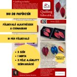 Fülbevalók 3. - Quilling minta (100db csík, fülbevaló alkatrészek 20db/10pár mintához és leírás képekkel)