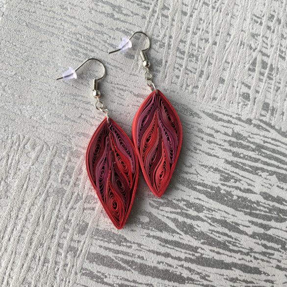 Fülbevalók 3. - Quilling minta (100db csík, fülbevaló alkatrészek 20db/10pár mintához és leírás képekkel)