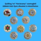 Quilling 1x1 - Karácsony - TANFOLYAM és KEZDŐCSOMAG (ESZKÖZÖK NÉLKÜL, még több papírcsíkkal!!!) 11 féle mintával Angyalka, Csillag, Hópehely