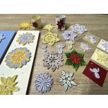 Quilling 1x1 - Karácsony - TANFOLYAM és KEZDŐCSOMAG (ESZKÖZÖK NÉLKÜL, még több papírcsíkkal!!!) 11 féle mintával Angyalka, Csillag, Hópehely