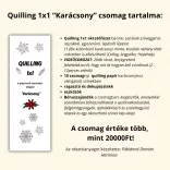 Quilling 1x1 - Karácsony - TANFOLYAM és KEZDŐCSOMAG 11 féle mintával (Alapanyagokkal és eszközökkel!) Angyalka, Csillag, Hópehely