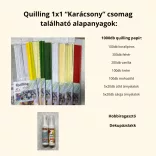 Quilling 1x1 - Karácsony - TANFOLYAM és KEZDŐCSOMAG 11 féle mintával (Alapanyagokkal és eszközökkel!) Angyalka, Csillag, Hópehely