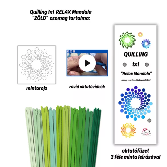 Quilling 1x1 - RELAX Mandala - Tanfolyam és kezdőkészlet 