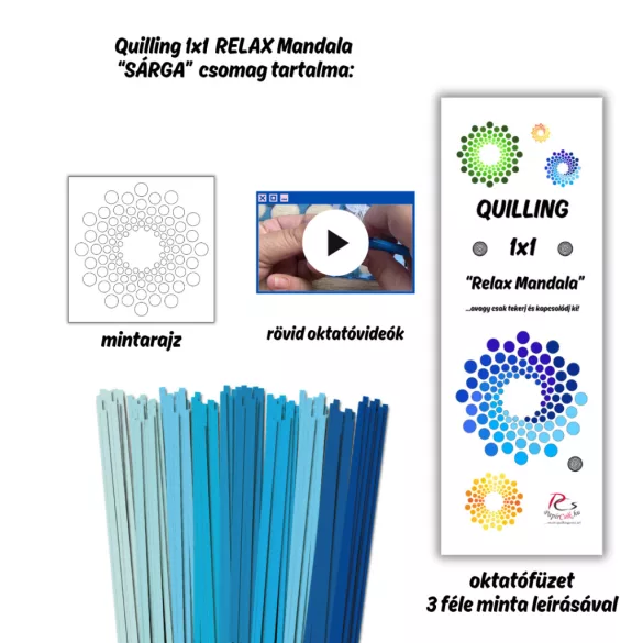 Quilling 1x1 - RELAX Mandala - Tanfolyam és kezdőkészlet 