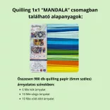 Quilling 1x1 - Relax Mandala - TANFOLYAM és KEZDŐKÉSZLET - XL csomag extra kiegészítőkkel (Alapanyagokkal és eszközökkel)