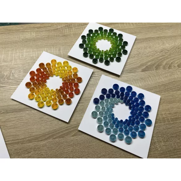 Quilling 1x1 - Relax Mandala - TANFOLYAM és KEZDŐKÉSZLET - XL csomag extra kiegészítőkkel (Alapanyagokkal és eszközökkel)